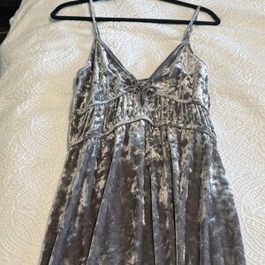BP Gray Velvet Maxi Dress